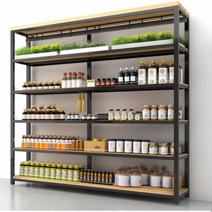 Kệ trưng bày Gondola siêu thị Gondola kệ đầu dây kim loại lưới đồ đạc hiển thị giá Gondola bên siêu thị kệ - Product Image 5