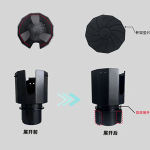 Portavasos Multifuncional de Gran Capacidad para Asiento Delantero de Coche, Bandeja de Almacenamiento de Plástico para Bebidas - Product Image 3