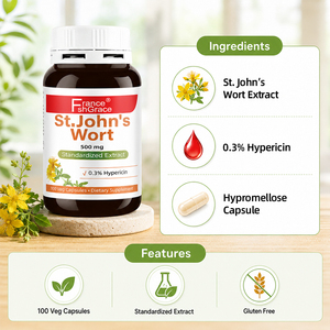 Suplemento Personalizado de Extracto de Hierba de San Juan de 500 mg, Apoyo para la Salud Mental y Emocional, Cápsulas de Hierba de San Juan - Product Image 4