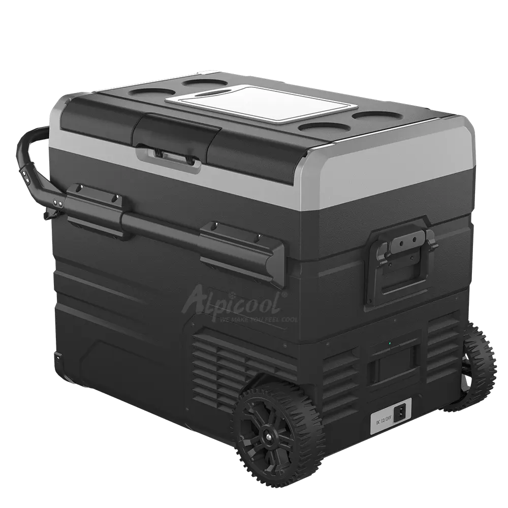 Alpicool TWW45 mini compressor car fridge car freezer with detachable wheels for camping and picnic