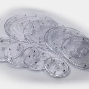 Grand <span class=keywords><strong>plateau</strong></span> tournant acrylique à roulement à billes <span class=keywords><strong>plateau</strong></span> rotatif pour étagère à épices Table gâteau cuisine garde-manger décoration TV ordinateur portable moniteur - Product Image 5