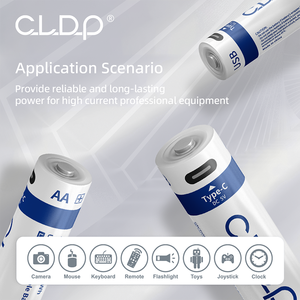 Batería <span class=keywords><strong>Recargable</strong></span> de Litio AA/AAA de Alta Potencia, 1.5V Constante, con Puerto de Carga <span class=keywords><strong>Tipo</strong></span>-<span class=keywords><strong>C</strong></span> - Product Image 5
