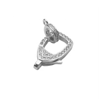 Personnalisé plata 925 argent sterling carré 11mm porte-clés accessoires fermoir fabrication de bijoux homard fermoirs pour colliers de perles
