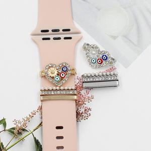 Metalen Sieraden Decoratieve Ringlussen Ornament Diamant Hart Slimme Horlogeband Bedels Accessoires Voor Horlogebandbandjes - Product Image 4