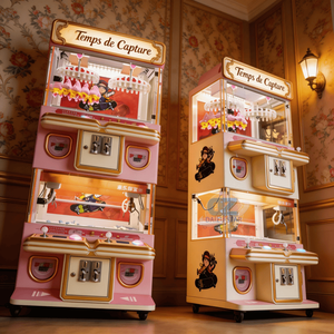 Mini-machine à grue pour 4 joueurs avec accepteur <span class=keywords><strong>de</strong></span> billets et <span class=keywords><strong>de</strong></span> pièces, lecteur <span class=keywords><strong>de</strong></span> <span class=keywords><strong>cartes</strong></span>, jeu d'arcade personnalisé, son réaliste et lumières clignotantes en métal - Product Image 6