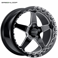 Jantes de course légères forgées noires GREENLOOP 15x8J 15x4 20x10J en aluminium Beadlock Drag 5x4.5 7.9 avec déport de 100mm