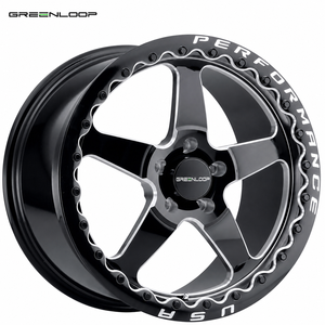 Jantes de course légères forgées noires GREENLOOP 15x8J 15x4 20x10J en aluminium Beadlock Drag 5x4.5 7.9 avec déport de 100mm - Product Image 3