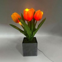 Lampe de table LED moderne à intensité variable tactile, vase décoratif en PVC cristal pour fêtes et événements