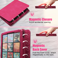 Étui de protection en cuir PU magnétique de haute qualité certifié RoHS avec sangle de maintien pour Kindle Paperwhite 11e/12e génération 6,8/7 pouces