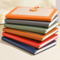 Carnet de notes A5 en cuir PU personnalisé avec pochette, reliure cousue, agenda professionnel – Vente en gros