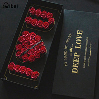Qibai Coffret Cadeau De Luxe MOM Fleur Carton Fleur MOM Coffret Cadeau Floral Rectangle Floral Boîte pour la Fête des Mères