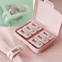 Fixateur de couette en plastique sans aiguille, 10 pièces, pince-couette élastique Anti-mouvement, couverture de couette, drap de lit, avec support à Clips