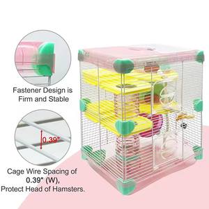 Kit de <span class=keywords><strong>cage</strong></span> à hamster portable double couche Joysing en métal à motif uni avec matériau en fer pour villa et sortie - Product Image 5