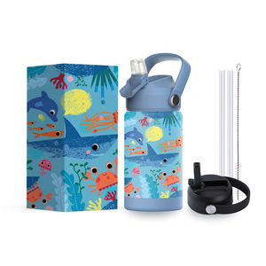 Bouteille d'eau <span class=keywords><strong>dinosaure</strong></span> en acier inoxydable isolée avec dessin personnalisé pour enfants avec paille pour garçons - Product Image 3