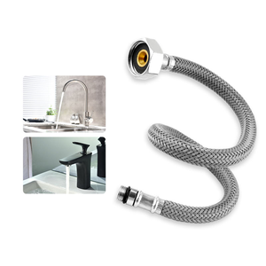 Tuyau en métal flexible tressé tuyau d'entrée d'eau tuyau d'eau chaude et froide connexion de toilette pour robinet de cuisine de salle de bain - Product Image 6