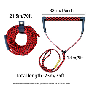 Cuerda de esquí unisex para principiantes con mango de EVA para surf, wakeboard y esquí acuático, con cuerpo de PE trenzado hueco para remolque de bodyboard y <span class=keywords><strong>slalom</strong></span>. - Product Image 5