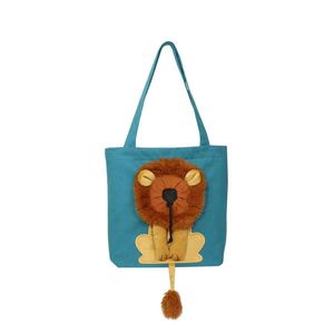 Cat <b>Carrier</b> Bag Canvas Lion Head Design Small Size For <b>Pets</b> Travel Backpack - Product Image 4