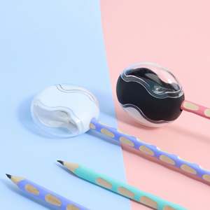 Sacapuntas Redondo de un Solo Orificio con Tapa de Goma de Borrar - Diseño Infantil de Dibujos Animados, Material Escolar, Regalo Promocional para el Aula - Product Image 2