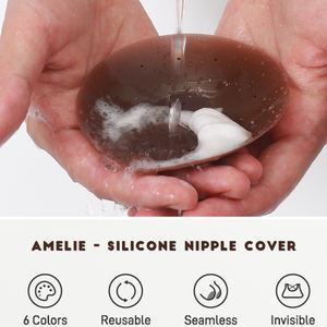 OEM/ODM Boutique TikTok Vente Chaude Nouveau Soutien-Gorge Bioadhésif en Silicone avec Cache-Mamelons en Silicone Plein Poreux pour Femme - Product Image 4