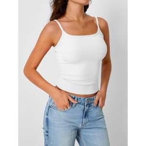 Custom Women's 2025 Summer Crop <b>Tank</b> <b>Top</b> Queen Camisole Adjustable <b>Spaghetti</b> <b>Strap</b> Square Neck Breathable Shirts for Women - Product Image 6