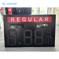 Pantalla LED Digital para Mostrar Precios de Gasolina, para Uso en Exteriores, 7 Segmentos, Color Rojo, 88.88, Letrero Publicitario para Gasolinera, 1 Año de Garantía, IP54