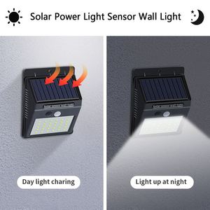 30 LED năng lượng mặt trời đèn không thấm nước ngoài trời Tường An ninh chuyển động <span class=keywords><strong>PIR</strong></span> cảm biến LED năng lượng mặt trời ánh sáng bức tường cho vườn Pathway - Product Image 3