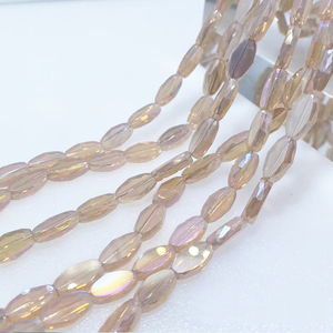 4mm 6mm ovale doppio piano <span class=keywords><strong>perline</strong></span> di cristallo collana fai da te accessori per bracciali <span class=keywords><strong>perline</strong></span> piatte in vetro sfaccettato ovale per la creazione di gioielli - Product Image 5