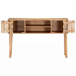 Mesa consola de madera maciza al mejor precio con diseño moderno, función extensible para uso en sala de estar y dormitorio - Product Image 5