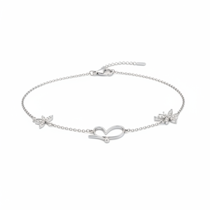Clear Zircon 2025 Venta caliente Mariposa y libélula Diseño Charm Bracelet Venta al por mayor Artesanía 925 Joyería de plata esterlina - Product Image 2