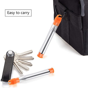 Soplador de Fuego Extensible de Bolsillo para Supervivencia, Herramienta para Fogatas, Tubo Soplador de Fuego <span class=keywords><strong>y</strong></span> Tubo de Soplado Ligero de Acero Inoxidable para Picnic - Product Image 4