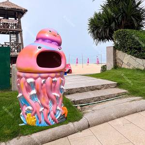 Poubelle décorative <span class=keywords><strong>en</strong></span> <span class=keywords><strong>résine</strong></span> <span class=keywords><strong>en</strong></span> forme d'animaux de dessin animé pour l'extérieur, escargot, grenouille, chameau, pour la décoration de parcs et d'aires de repos - Product Image 3