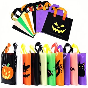 Custom Printed Plastic Shopping Bags with Handles Brandable Design for Marketing and Promotion