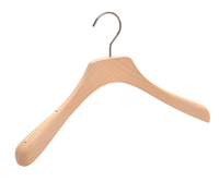 Cintres de luxe en bois de hêtre Jason pour magasins de vêtements, cintres pour vestes et vêtements en bois