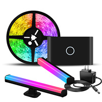 Kit de Bandeaux LED Intelligents Wi-Fi pour Rétroéclairage TV Ambiant 4K avec Boîtier de Synchronisation HDMI 2.0 et Design Moderne