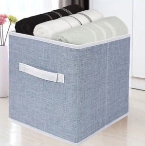 Foldable Fabric Storage <b>Bins</b> Eco Household High Quality Chest Cubes Organizer with Handle - Product Image 5