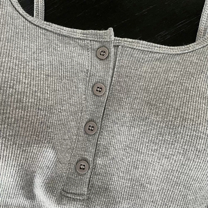 Canottiera da donna <span class=keywords><strong>con</strong></span> bottone canottiera tinta unita per Top sottile da donna <span class=keywords><strong>con</strong></span> reggiseno seno imbottito - Product Image 5