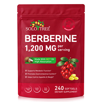 SOLOTREE Gélules de Berbérine HCl en vrac 1200mg par dose Huile MCT Complément alimentaire à base de plantes Soutien au bien-être métabolique