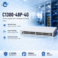 Commutateur PoE 48 ports Gigabit PoE+ 370W montable en rack pour bureau et PME, modèle Catalyst C1300-48P-4G, vente en gros