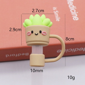 Casa cucina festa in Silicone copri paglia tappi compatibili 10mm per Stanley Cup riutilizzabile <span class=keywords><strong>punta</strong></span> di paglia copre tappo cannucce - Product Image 4