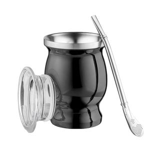 Ensemble de tasses à <span class=keywords><strong>thé</strong></span>/<span class=keywords><strong>gourde</strong></span> naturelle ye ba Mate (tasse Mate traditionnelle originale-8 onces) comprenant 1 bombilles et une brosse de nettoyage - Product Image 1
