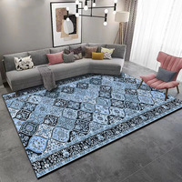Tapis moderne en polyester pelucheux, fabriqué à la machine, à motifs floraux, pour salon