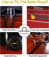 Cuerda de Gimnasio de Nailon para Entrenamiento Físico Masculino, Cuerda Gruesa para Fortalecimiento, Adelgazamiento y Fortalecimiento de Brazos