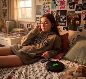 Lecteur CD portable anti-saut de 60 secondes avec écran LCD, écouteurs, boutons de commande couleur personnalisables, pour la maison et les voyages, radio FM - Product Image 2