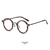 Lunettes Rondes Unisexe Anti-Lumière Bleue en Métal Doré et Noir Style Rétro Punk, Verres Transparents, Idéales pour la Lecture Professionnelle, Adaptées à Toutes les Formes de Visage
