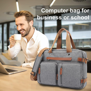 Premium Men Luxury Travel Business Custom Genuine <strong>Leather</strong> Computer Laptop Briefcase Backpack Laptop Bags 3 in 1 Laptop Bag - Product Image 4