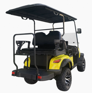 รถกอล์ฟอลูมิเนียมสุดหรู 4 ที่นั่ง มอเตอร์ AC 5KW แบตเตอรี่ลิเธียมแบบชาร์จไฟได้ 24 โวลต์ ระยะทางวิ่ง 36 หลุม รับน้ำหนักได้ 300 กก. สำหรับเล่นกอล์ฟ - Product Image 3