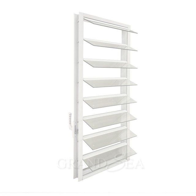 Adjustable Aluminum Glass Louver Window Standard Price White Blinds for windows Home Luxury Louver windows for Modern Homes