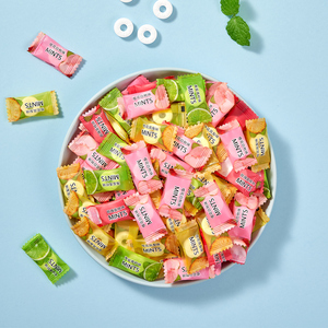 DACOOLA D01 Bonbons sans sucre à la menthe multicolores en sachet/boîte en étain/plastique personnalisé avec logo, certifiés Halal - Product Image 5