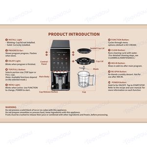 Teendow KF-2501 Máquina de Gelato e <span class=keywords><strong>Slushie</strong></span> Digital com Tela Sensível ao Toque e 8 Funções - Product Image 4