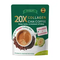 Café au Collagène Saveur Chocolat TK, Produit Phare pour le Commerce International, 120g (12g x 10 Sachets) – Conservation à Température Ambiante